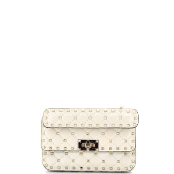 Valentino Garavani Rockstud Spike Flap Bag Quilted Leather Small