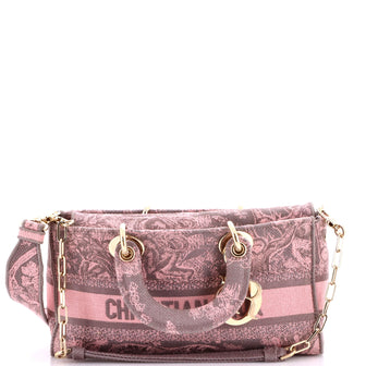 Christian Dior Lady D-Joy Bag Embroidered Canvas Medium