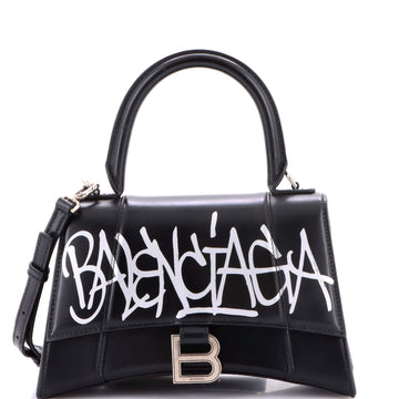 Balenciaga Graffiti Hourglass Top Handle Bag Leather Small