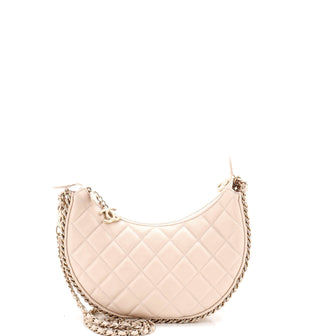 Chanel Chain Around Hook Hobo Quilted Lambskin Small
