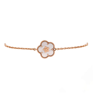 Van Cleef & Arpels Lucky Spring Plum Blossom Bracelet 18K Rose Gold and Mother of Pearl