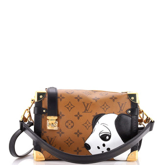 Louis Vuitton Side Trunk Handbag Limited Edition Sun Yitian Reverse Monogram Canvas MM