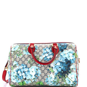 Gucci Convertible Boston Bag Blooms Print GG Coated Canvas Medium