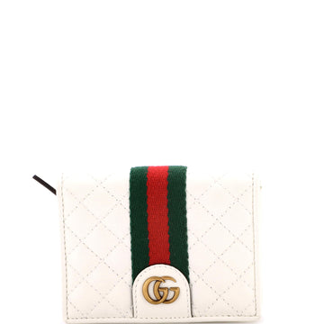 Gucci Ophidia Card Case Wallet Quilted Leather