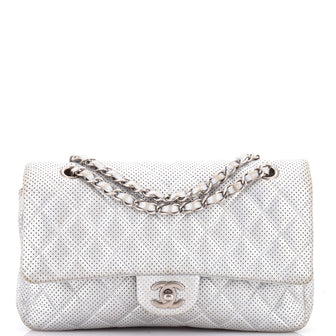 Chanel Classic Double Flap Bag Quilted Perforated Lambskin Medium