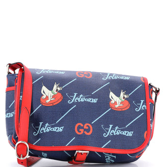 Gucci x The Jetsons Flap Messenger GG Astro Printed Coated Canvas