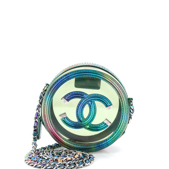 Chanel Filigree Round Clutch with Chain PVC with Lambskin Mini