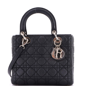 Christian Dior Lady Dior Bag Cannage Quilt Grained Calfskin Medium