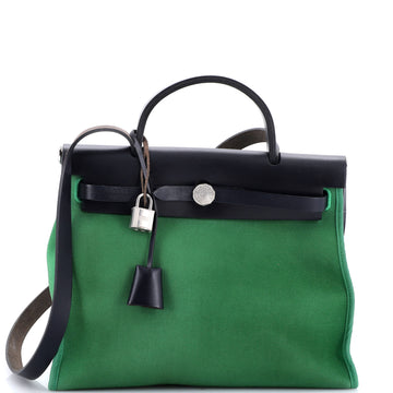 Hermes Herbag Zip Leather and Toile 31