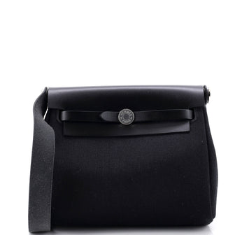 Hermes Herbag Zip Toile and Leather 20