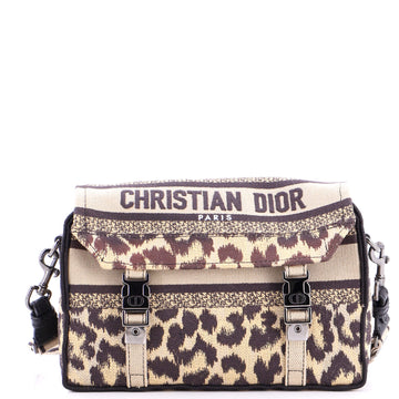 Christian Dior Diorcamp Messenger Bag Embroidered Canvas Small