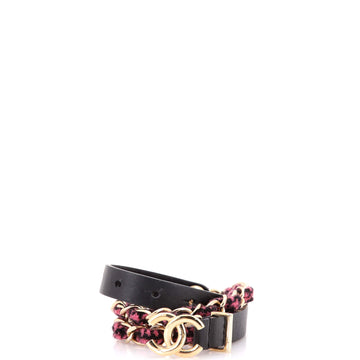 Chanel CC Chain Belt Metal and Tweed
