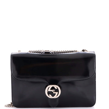Gucci Interlocking Shoulder Bag Patent Medium