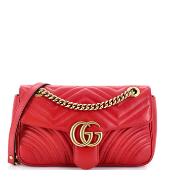 Gucci GG Marmont Flap Bag Matelasse Leather Medium