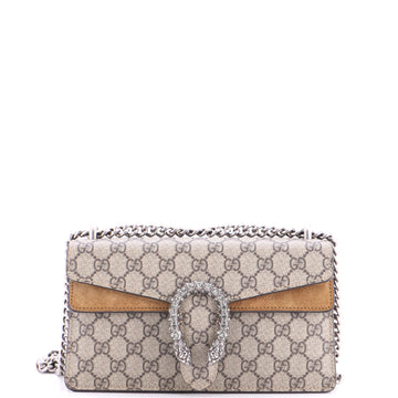 Gucci Dionysus Bag GG Coated Canvas with Crystal Embellished Metal Small