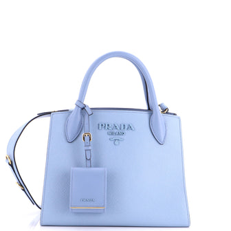 Prada Monochrome Tote Saffiano with City Calf Small