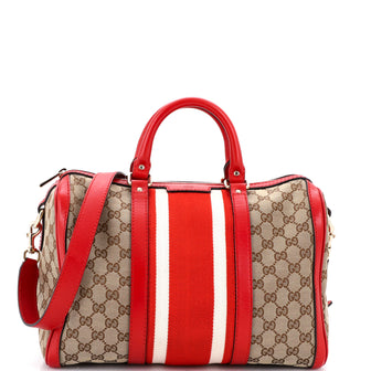 Gucci Vintage Web Boston Bag GG Canvas Medium