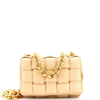 Bottega Veneta Cassette Chain Crossbody Bag Padded Maxi Intrecciato Leather