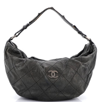Chanel Outdoor Ligne Hobo Caviar Large