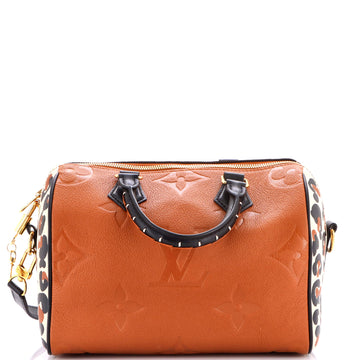 Louis Vuitton Speedy Bandouliere Bag Wild at Heart Monogram Empreinte Giant 25