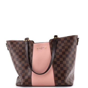 Louis Vuitton Jersey Handbag Damier with Leather