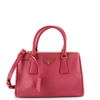 Prada Galleria Double Zip Tote Saffiano Leather Small