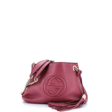 Gucci Soho Chain Strap Shoulder Bag Leather Mini