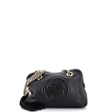 Gucci Soho Chain Zip Shoulder Bag Leather Small