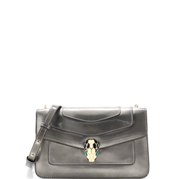 Bvlgari Serpenti Forever Shoulder Bag Metallic Leather Small