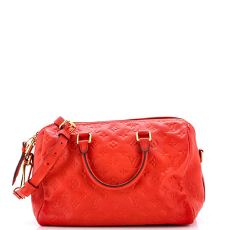 Louis Vuitton Speedy Bandouliere Bag Monogram Empreinte Leather 30