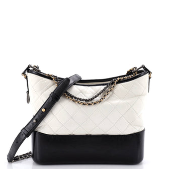 Chanel Bicolor Gabrielle Hobo Quilted Aged Calfskin Medium