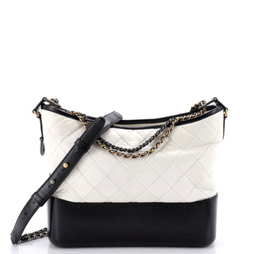 Chanel Bicolor Gabrielle Hobo Quilted Aged Calfskin Medium