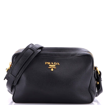 Prada Double Zip Camera Bag Vitello Daino