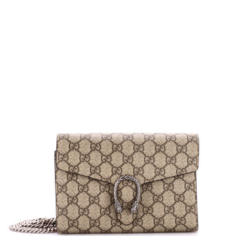 Gucci Dionysus Chain Wallet GG Coated Canvas Small
