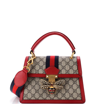 Gucci Queen Margaret Top Handle Bag GG Coated Canvas with Leather Small