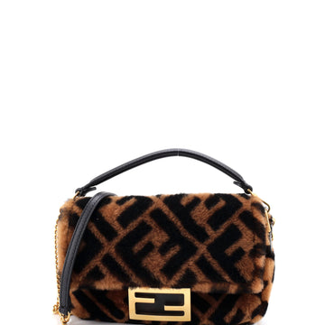 Fendi Baguette NM Bag Zucca Shearling Mini