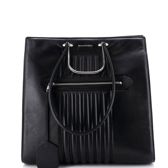 Alexander McQueen The Tall Story Tote Vertical Quilted Leather