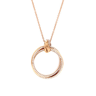 Tiffany & Co. Paloma Picasso Melody Circle Pendant Necklace 18K Rose Gold and Pave Diamonds Small