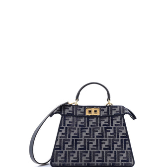 Fendi Peekaboo ISeeU Bag Zucca Velvet Jacquard Small