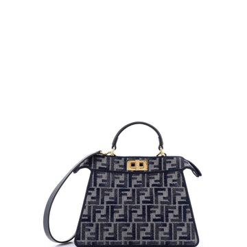 Fendi Peekaboo ISeeU Bag Zucca Velvet Jacquard Small