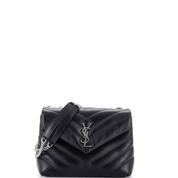 Saint Laurent Loulou Shoulder Bag Matelasse Chevron Leather Small