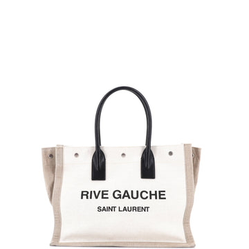Saint Laurent Rive Gauche Shopper Tote Canvas Small