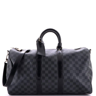 Louis Vuitton Keepall Bandouliere Bag Damier Graphite 45
