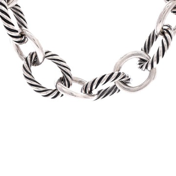David Yurman Oval Link Necklace Sterling Silver Large