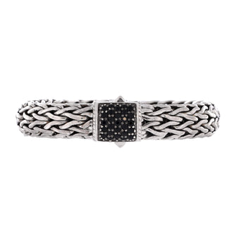 John Hardy Classic Chain Bracelet Sterling Silver with Black Sapphires 11mm