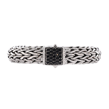 John Hardy Classic Chain Bracelet Sterling Silver with Black Sapphires 11mm