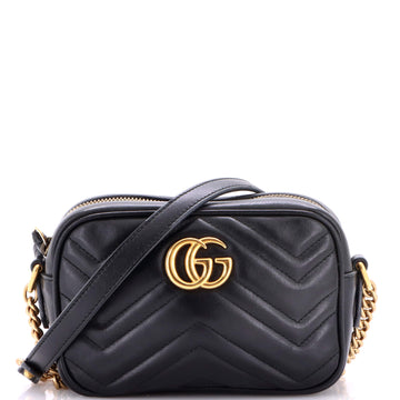 Gucci GG Marmont Shoulder Bag Matelasse Leather Mini
