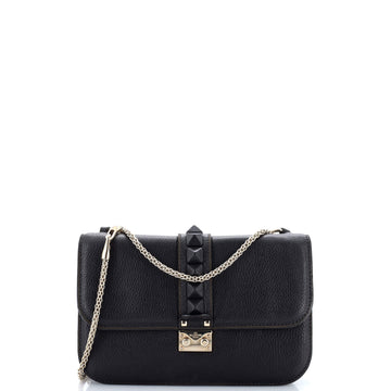 Valentino Garavani Glam Lock Shoulder Bag Leather Medium