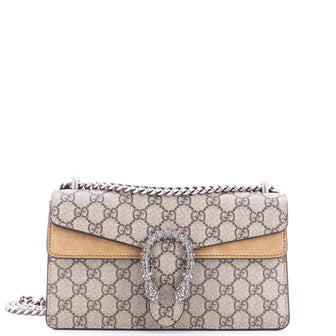 Gucci Dionysus Bag GG Coated Canvas with Crystal Embellished Metal Small