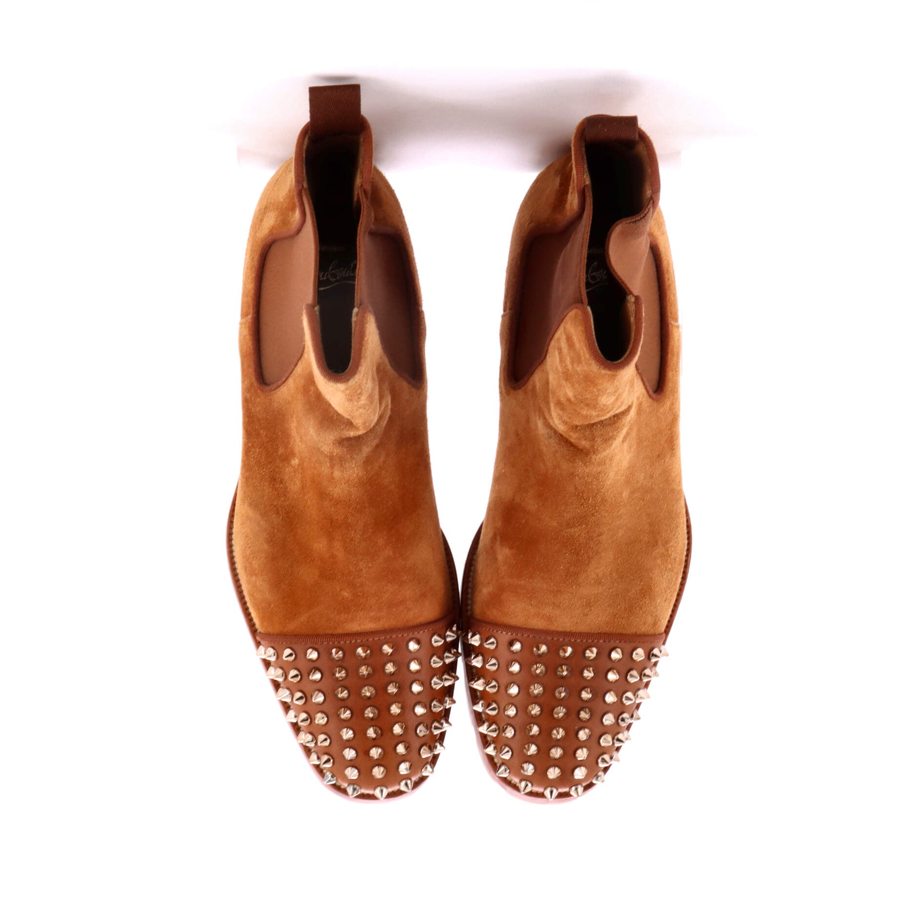 Christian Louboutin Men's Melon Chelsea Boots Leather Brown 4201641